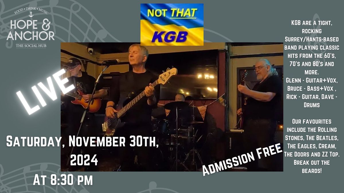 Live Saturday night music - featuring The KGB!