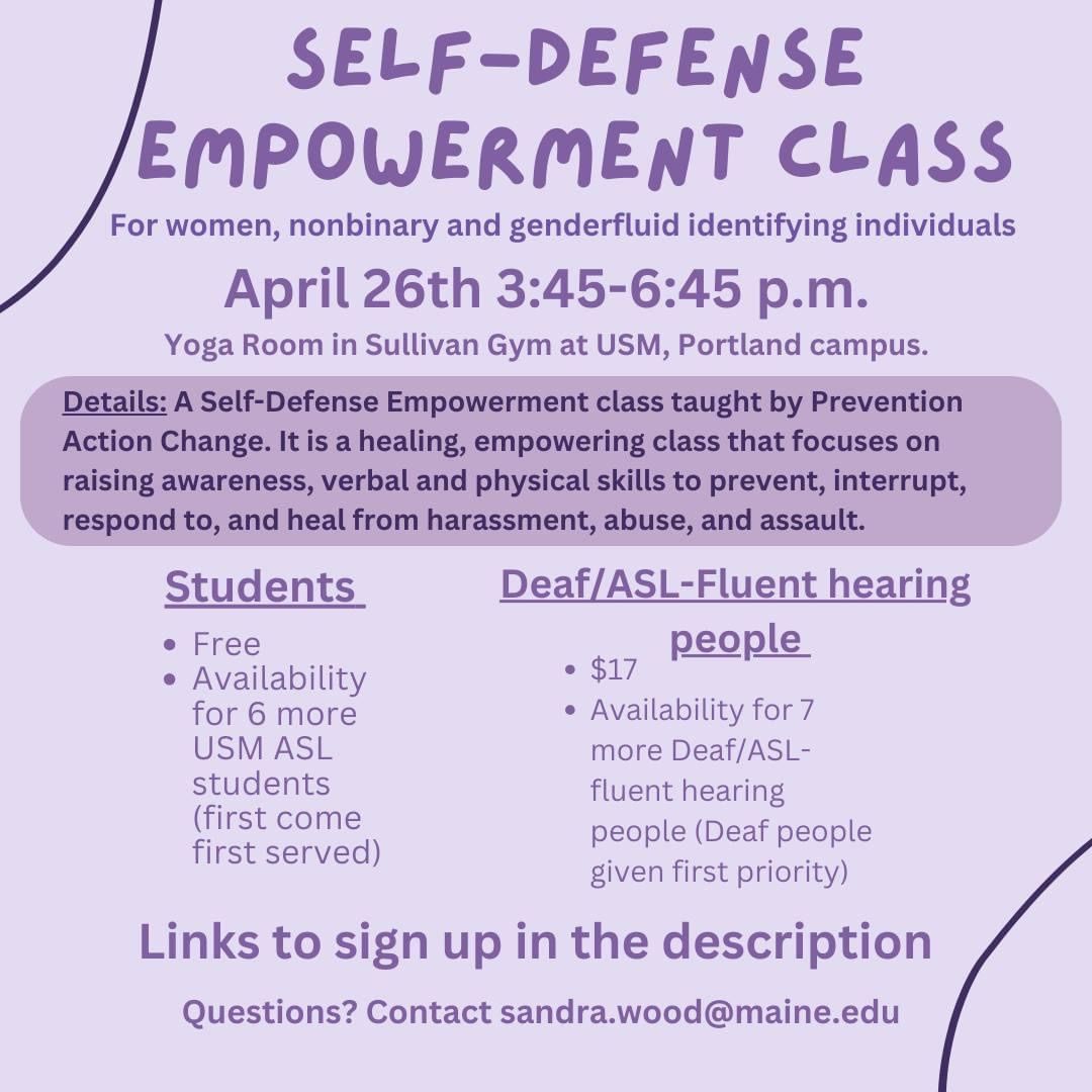 Self Defense Empowerment Class 