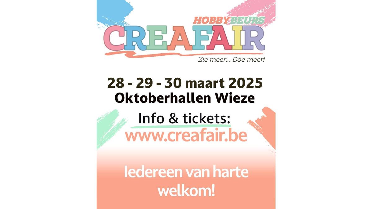 Creafair hobbybeurs Wieze Lente-editie