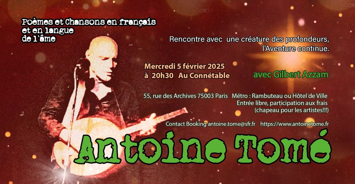 Antoine Tom\u00e9 , Rencontre avec une Cr\u00e9ature des profondeurs, l'Aventure continue.