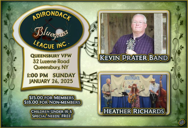 Adirondack Bluegrass League Show - The Kevin Prater Band and Heather Richards