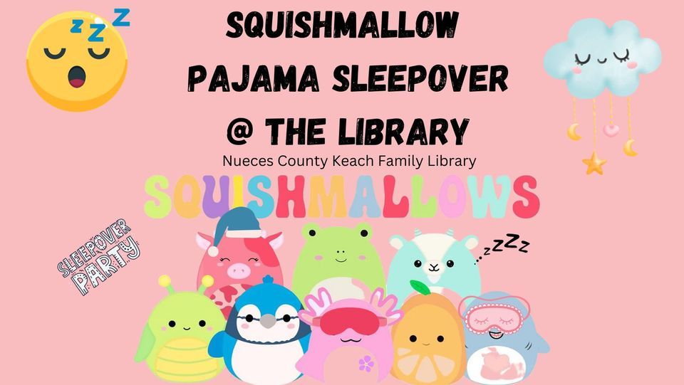 Squishmallow Pajama Sleepover at the Library