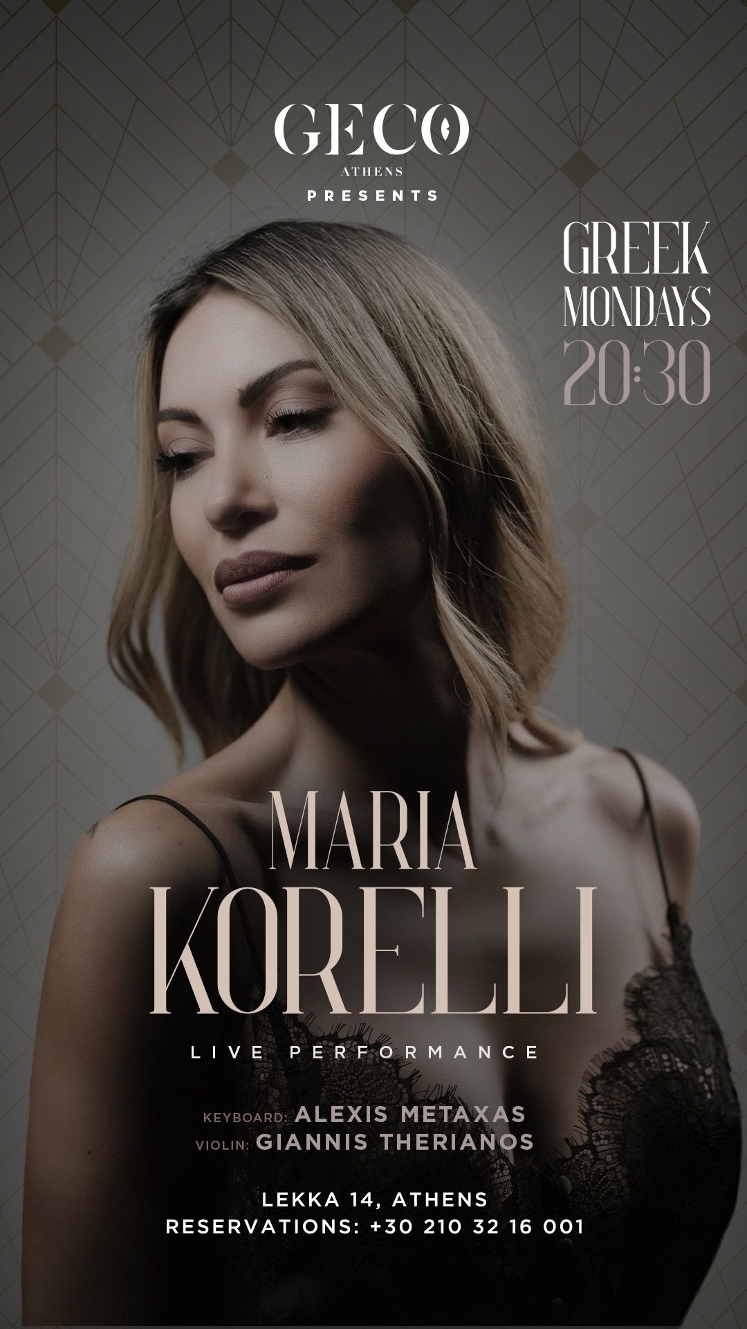 GREEK MONDAYS - Live performance by Maria Korelli