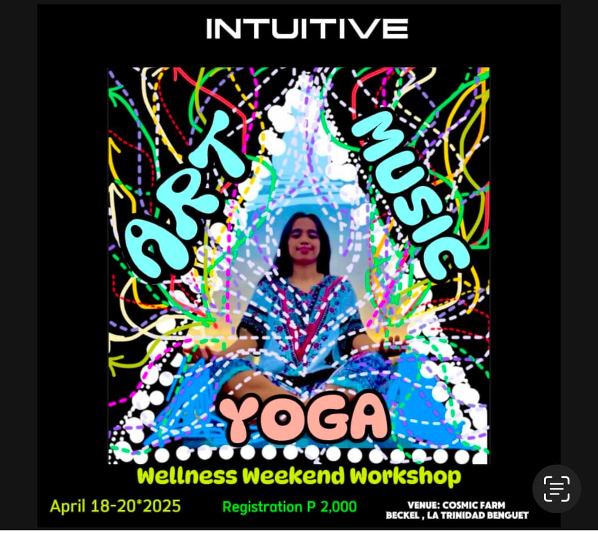 Intuitive Art, Orgqnic Music jam, Yoga , Plantbased food fiesta , Basic Organic farming.