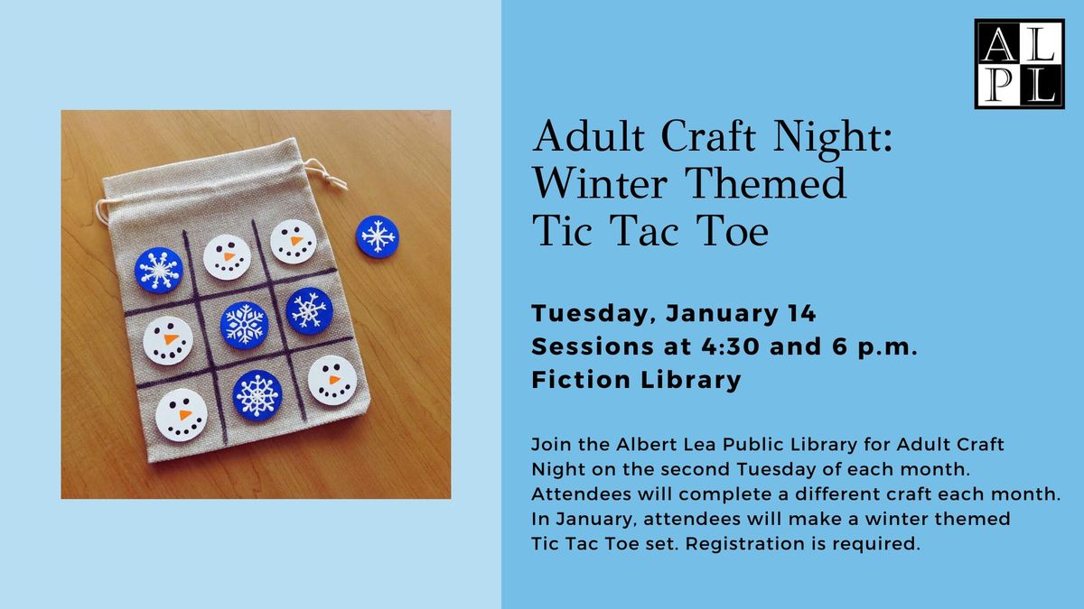 Adult Craft Night: Winter Themed Tic Tac Toe