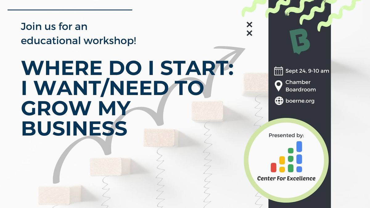 Workshop: Where Do I Start - I Want\/Need to Grow My Business