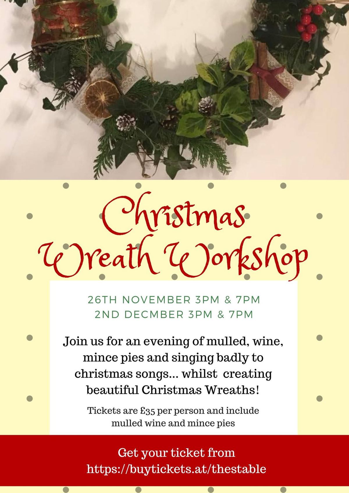 Christmas Wreath Making @ The Stable Games Room