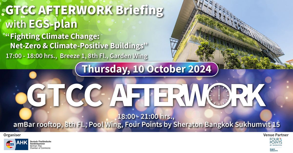 GTCC AFTERWORK Briefing with EGS-plan and Networking October 2024