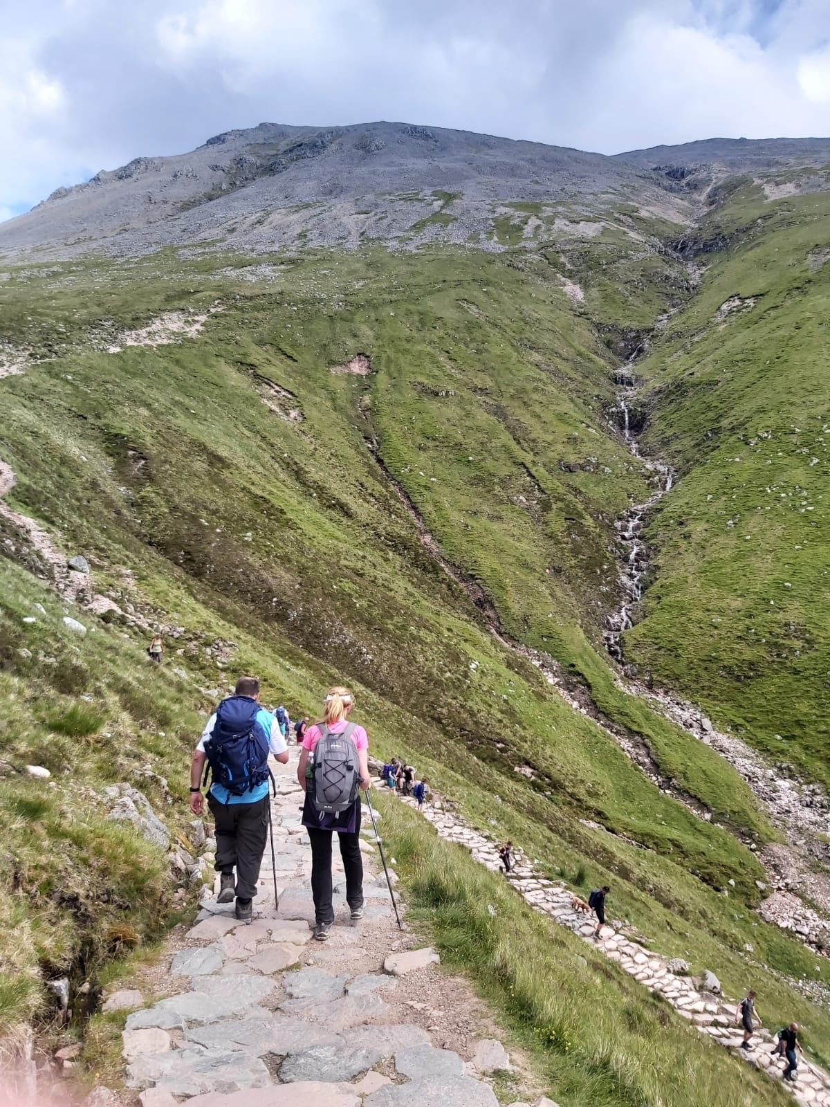 Continued Care staff walking the Peak District in aid of Alzheimer's Society
