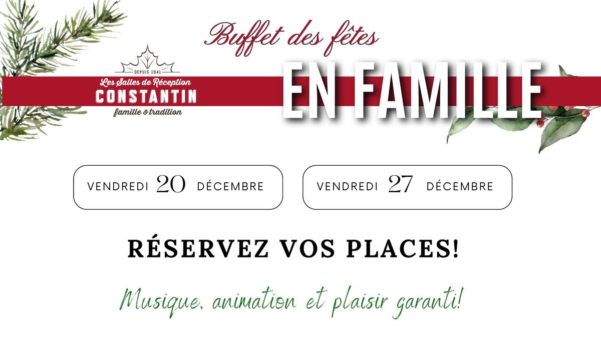 Buffet des f\u00eates en famille