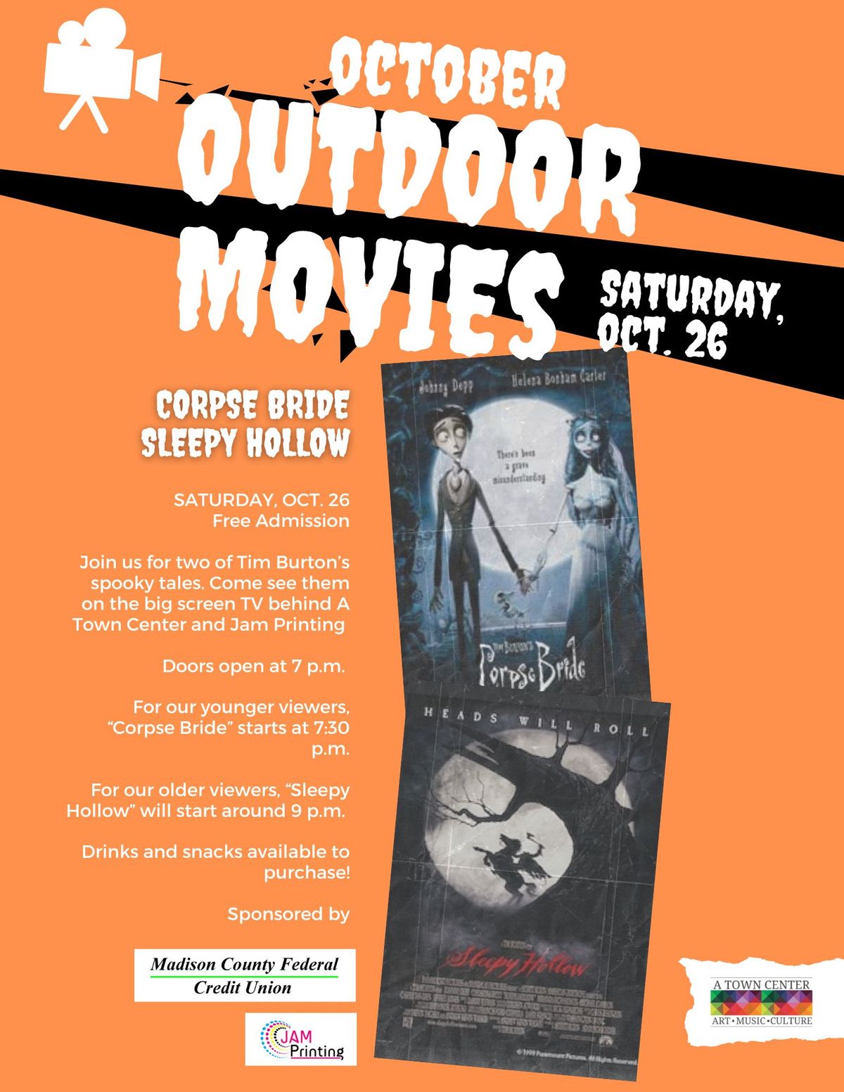 October Spooky Outdoor Movies | Free!