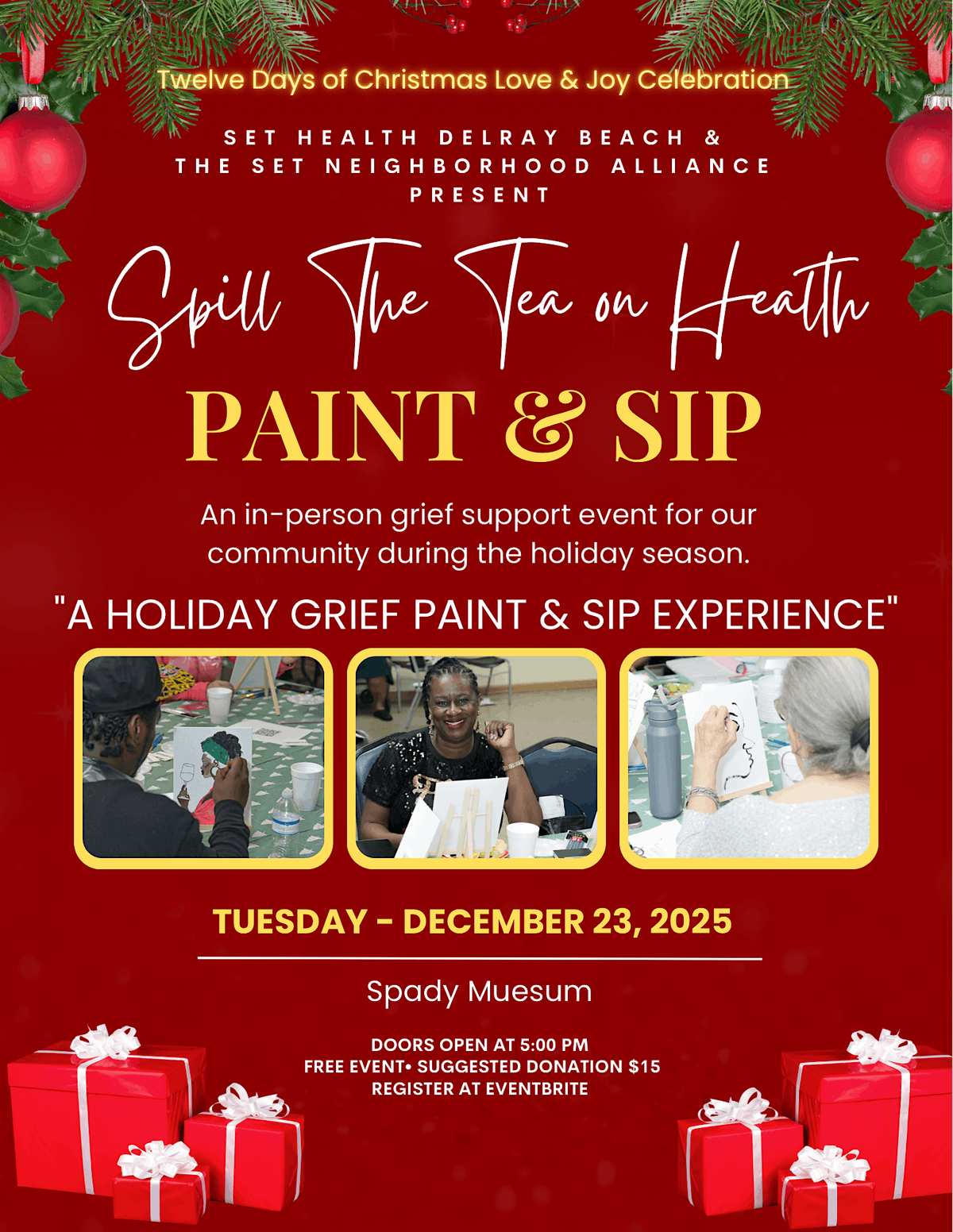 Holiday Grief Paint & Sip Experience
