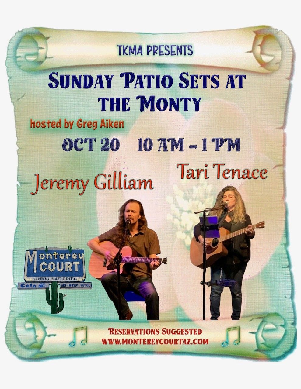 TKMA Presents Sunday Patio Sets at the Monty w\/ Jeremy Gilliam and Tari Tenace