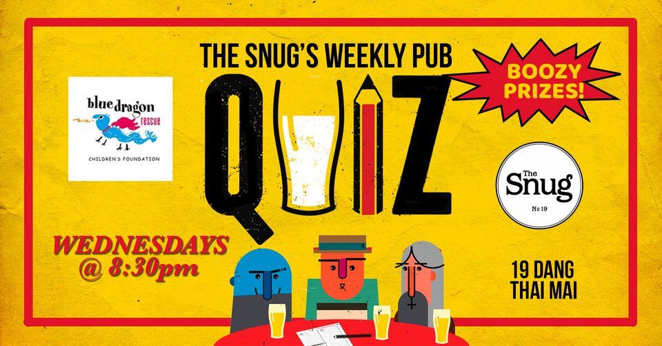 The Snug Weekly Charity Pub Quiz