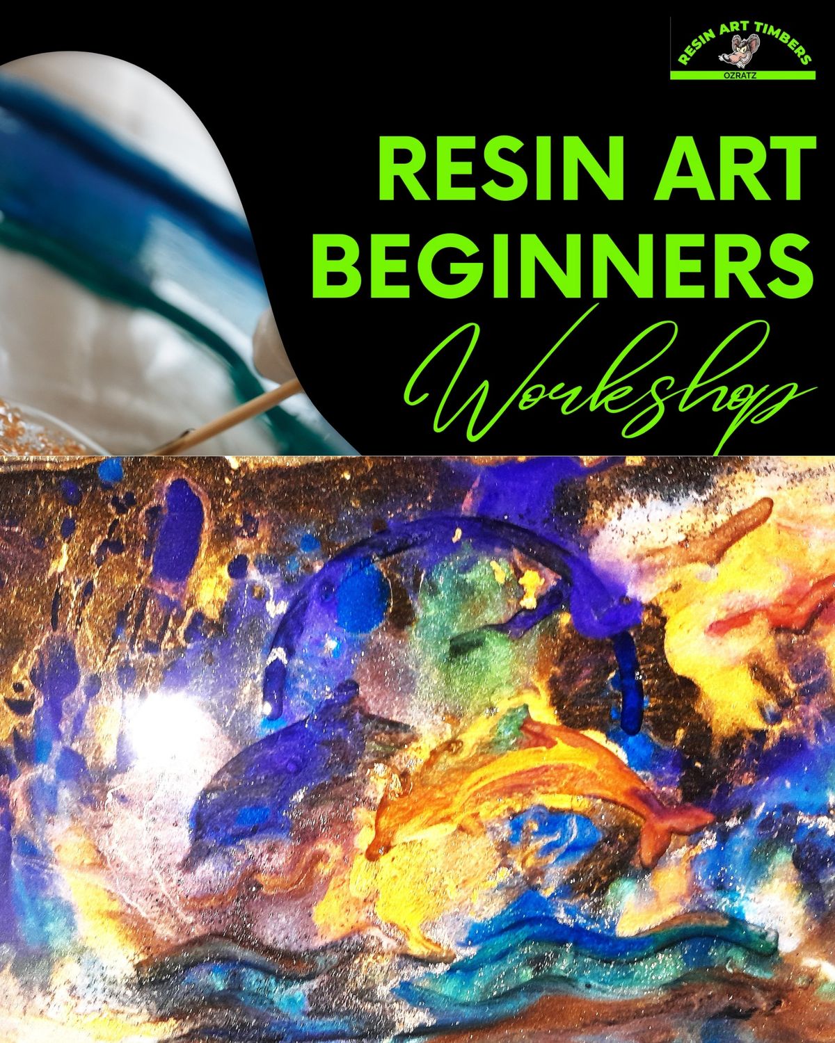 COFFS HARBOUR NSW-BEGINNERS RESIN ART CLASSES 2.30 & 6.30PM