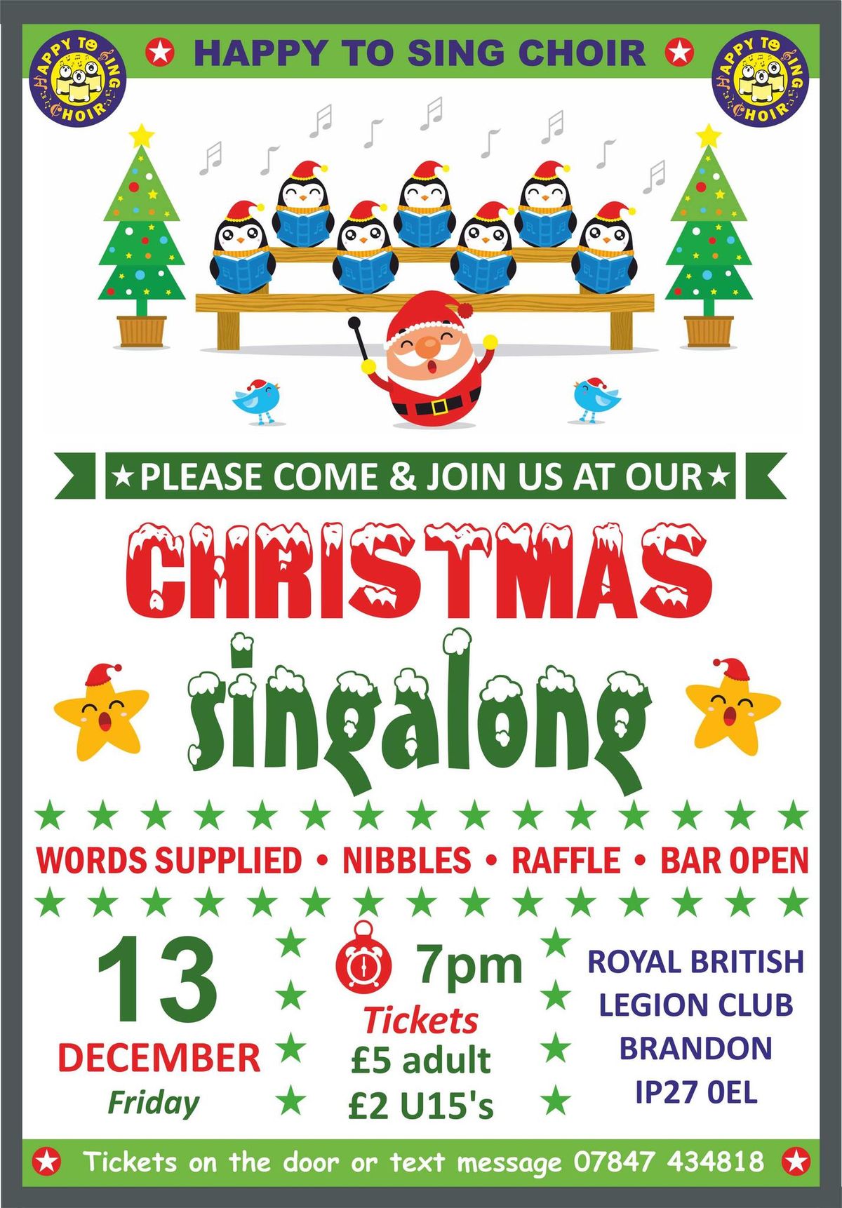 Singalong and celebrate Christmas with carols and familiar songs