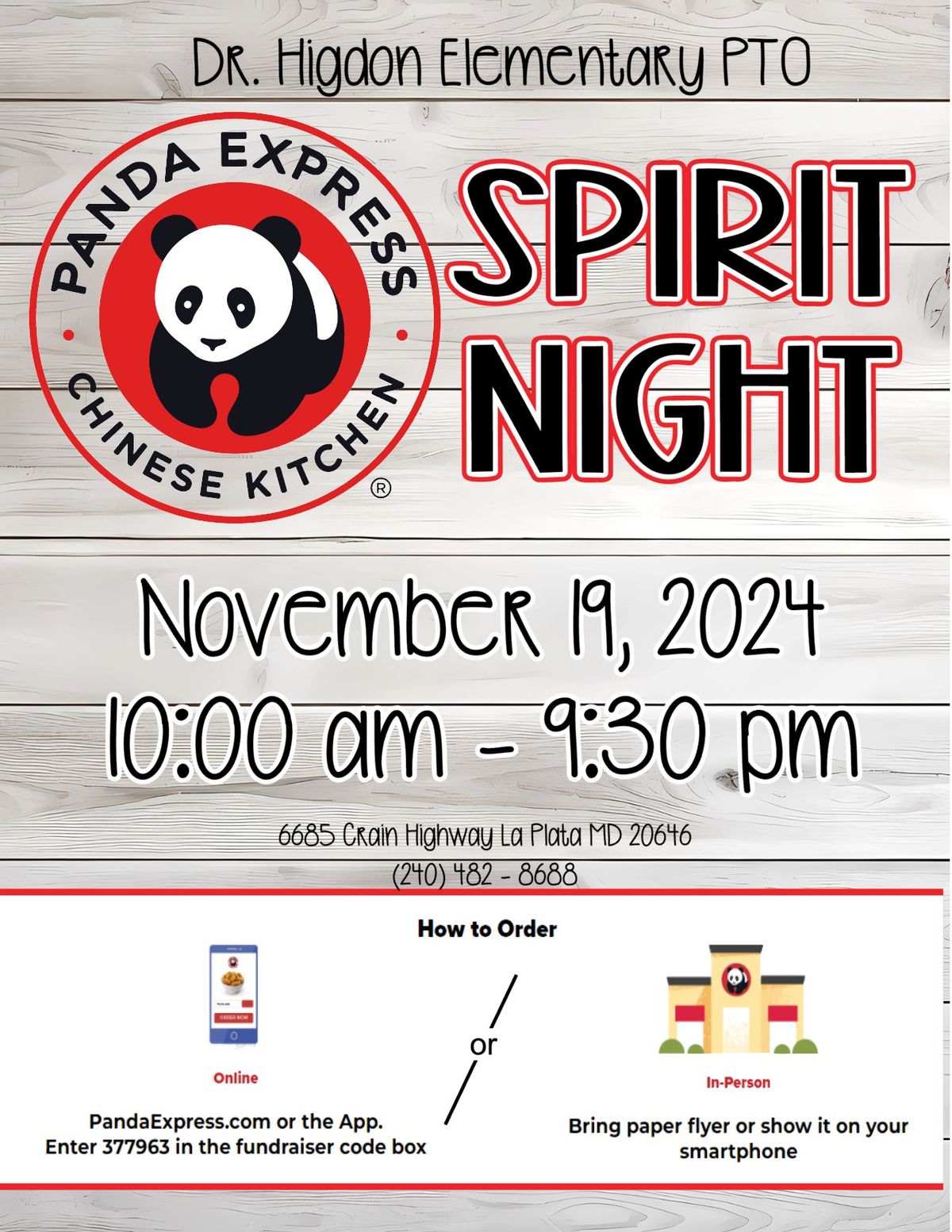 Spirit Night - Panda Express