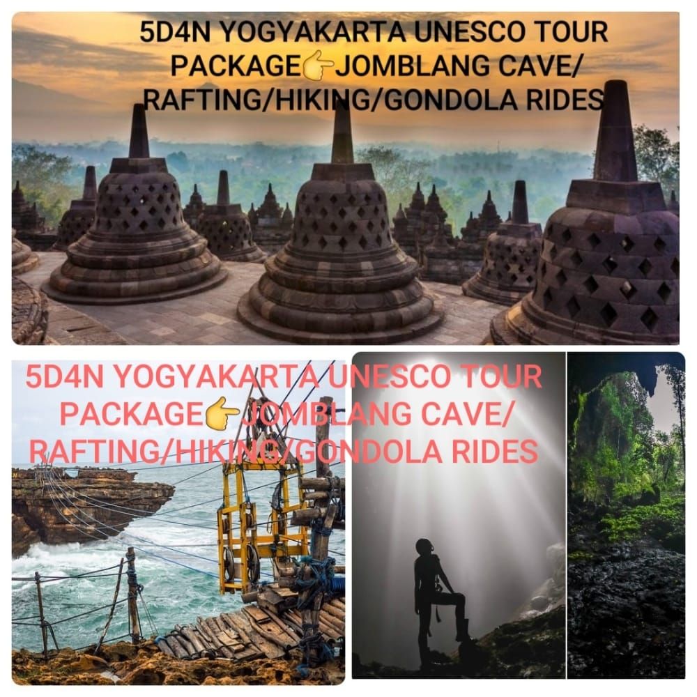 **\u2708\ufe0fTHE BEST OF YOGYAKARTA\u65e5\u60f9 & UNESCO TEMPLES\/JOMBLANG CAVE\/GONDOLA RIDE AND MORE..**