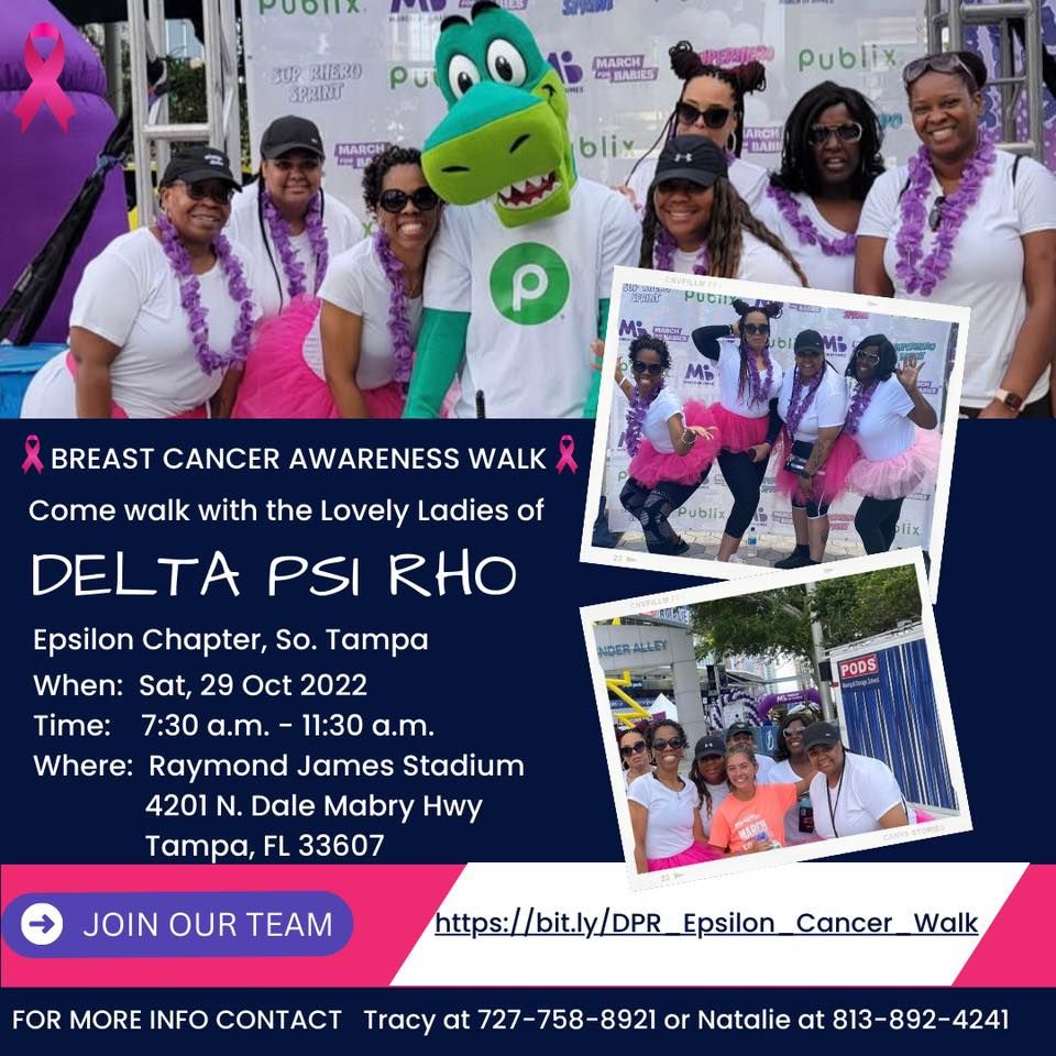 Delta Psi Rho Sorority Inc., Epsilon Chapter So. Tampa Breast Cancer ...