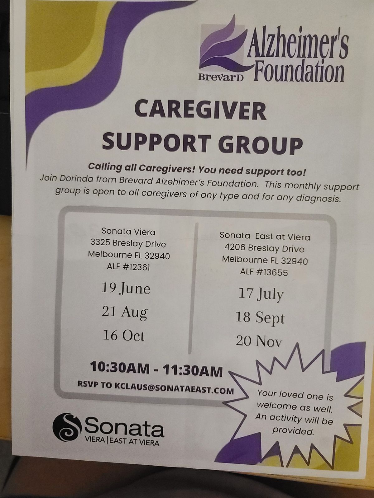 Alzheimer's Caregiver Support Group - Viera