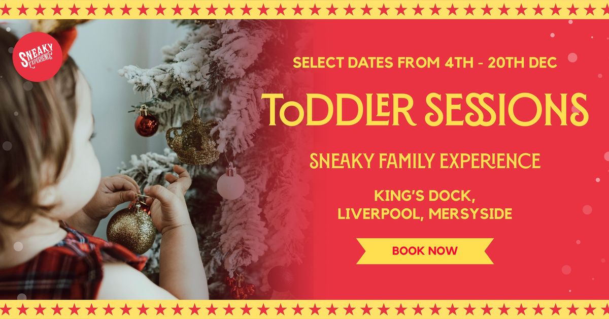 Toddlers at Christmas-shire at Kings Dock, Liverpool