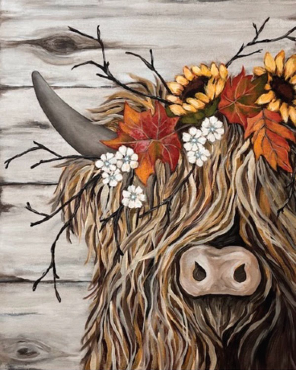 *5 SPOTS LEFT*Paint Fall Highland Cow at Oregon City Wichita 3pm