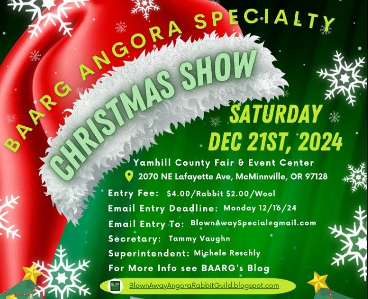 Christmas Show, BAARG Angora Specialty Show