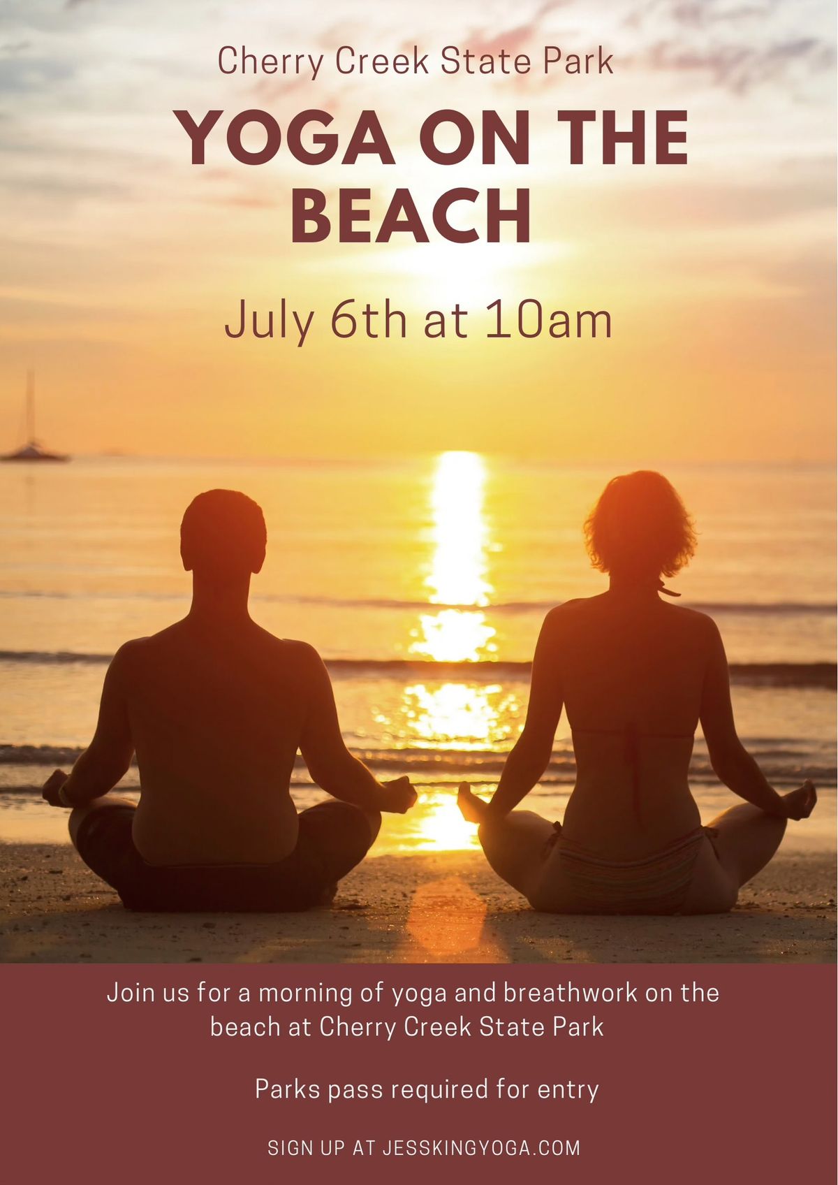 Yoga on the Beach at Cherry Creek State Park 