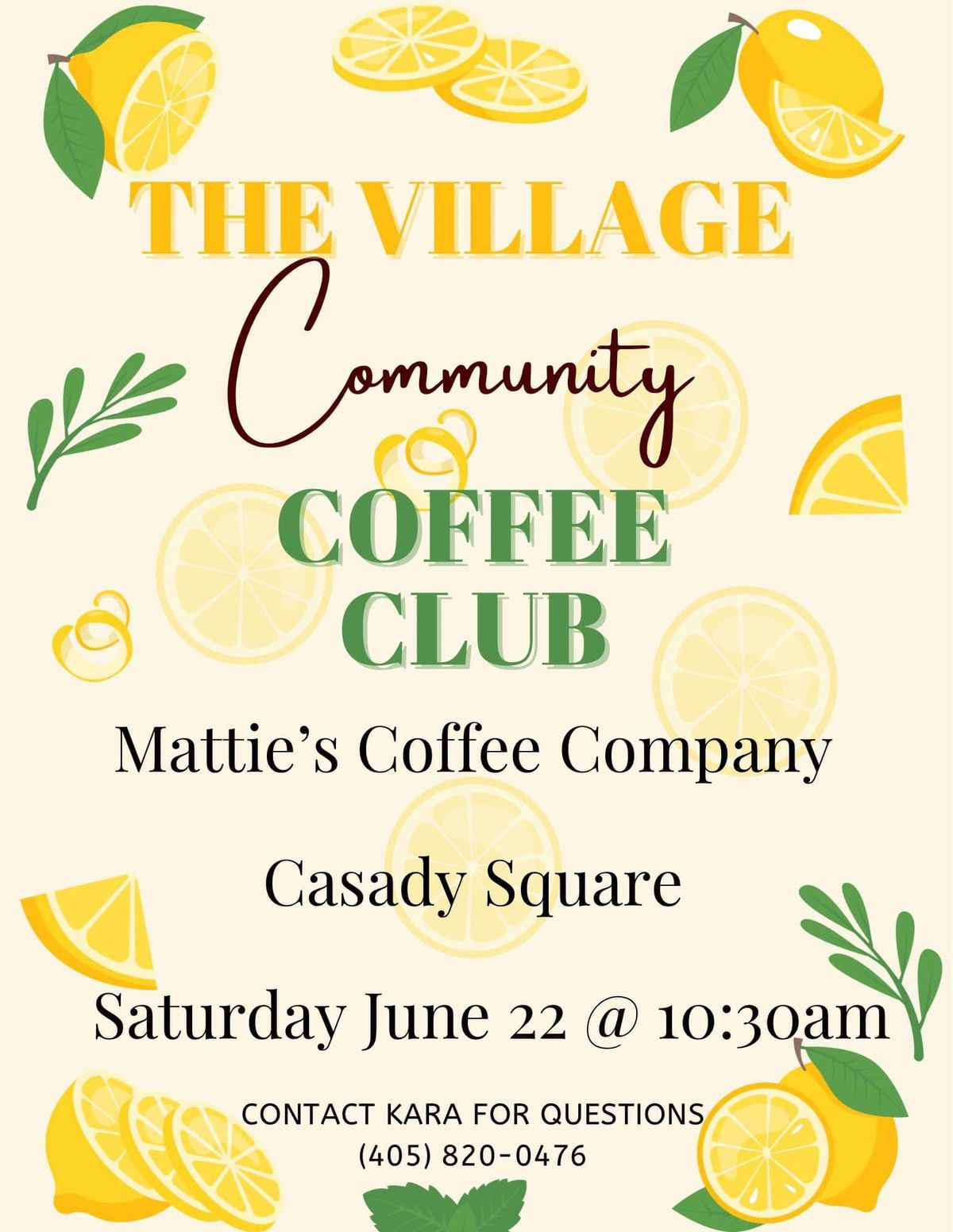 Community Coffee and Conversation 