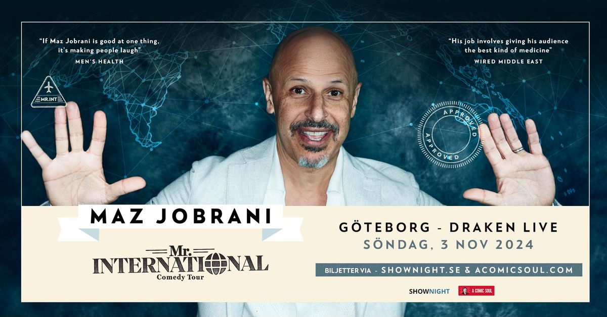 Maz Jobrani: Mr. International Comedy Tour | G\u00f6teborg, Draken Live 