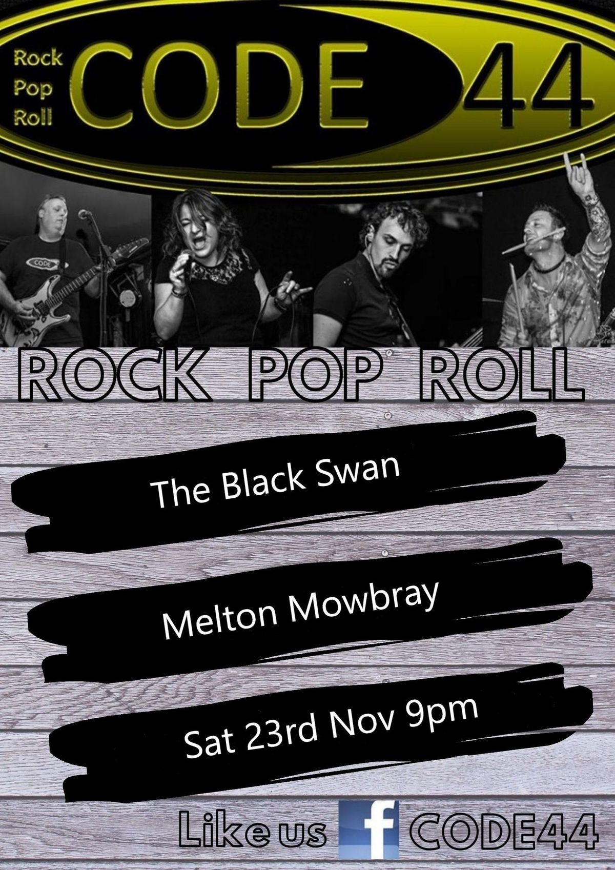 Code44 Gig, The Black Swan, Melton Mowbray