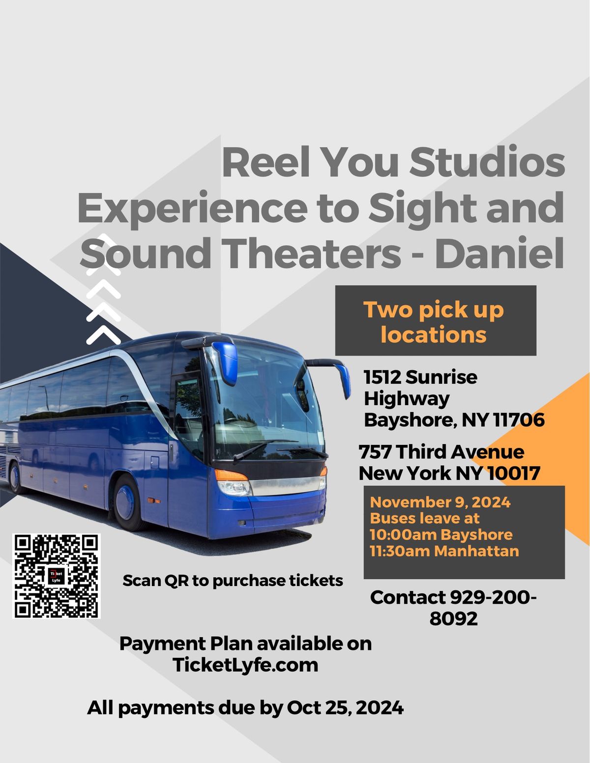 Reel You Studios Bus Trip to Sight and Sound Theatre