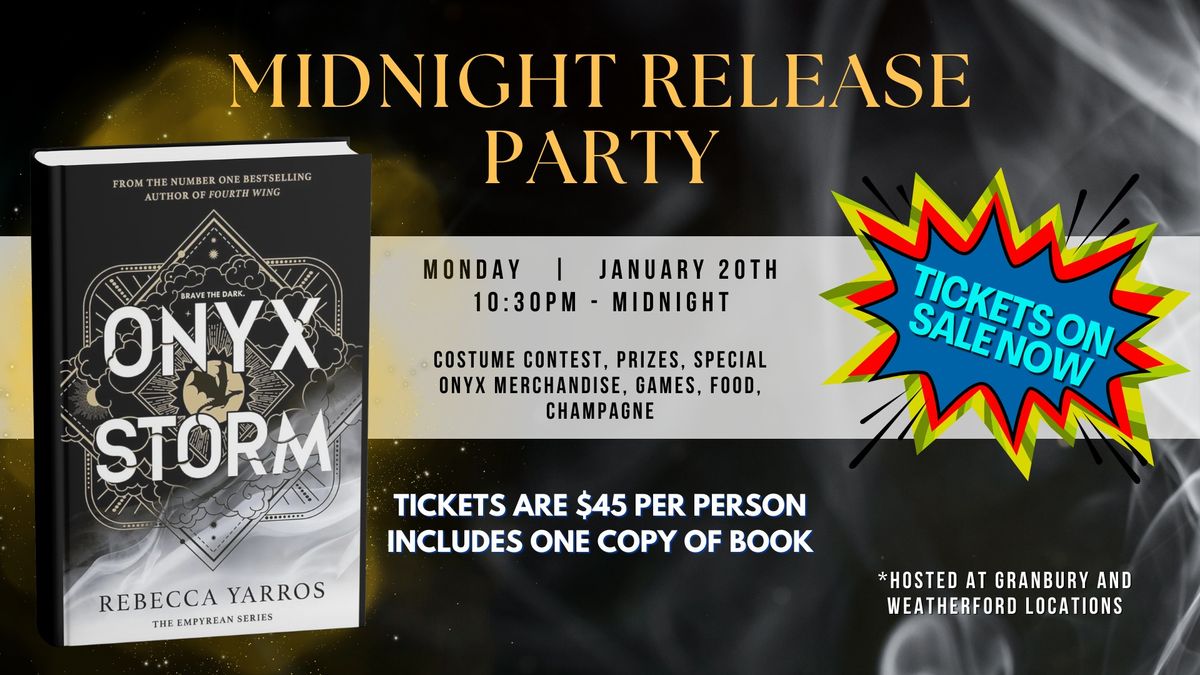 Onyx Storm Midnight Release Party