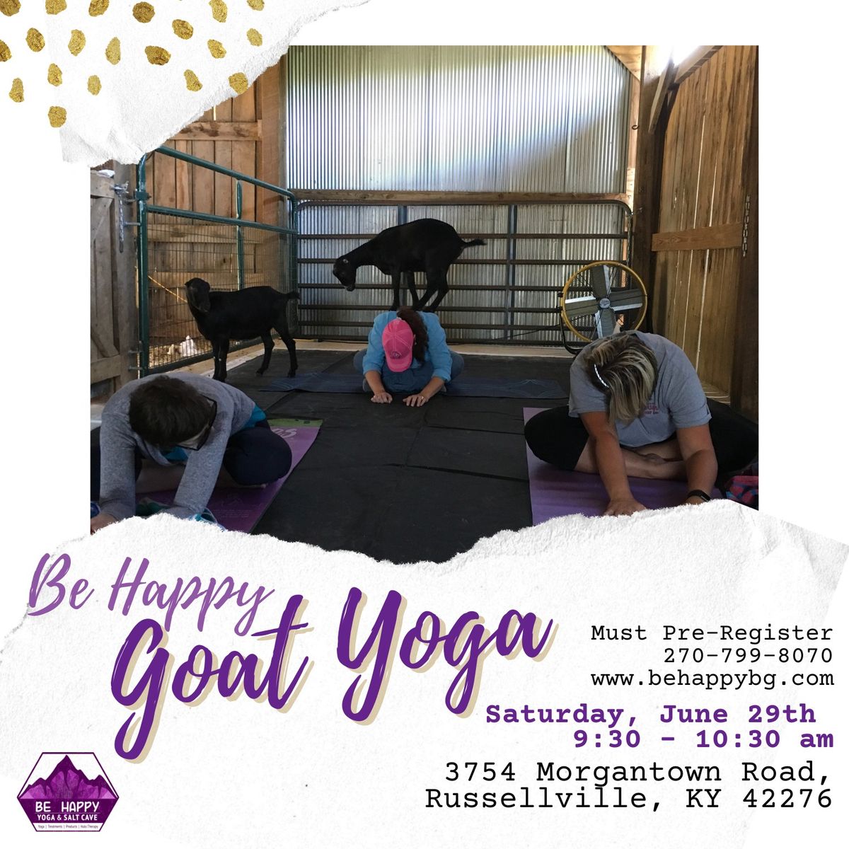 Be Happy Goat Yoga