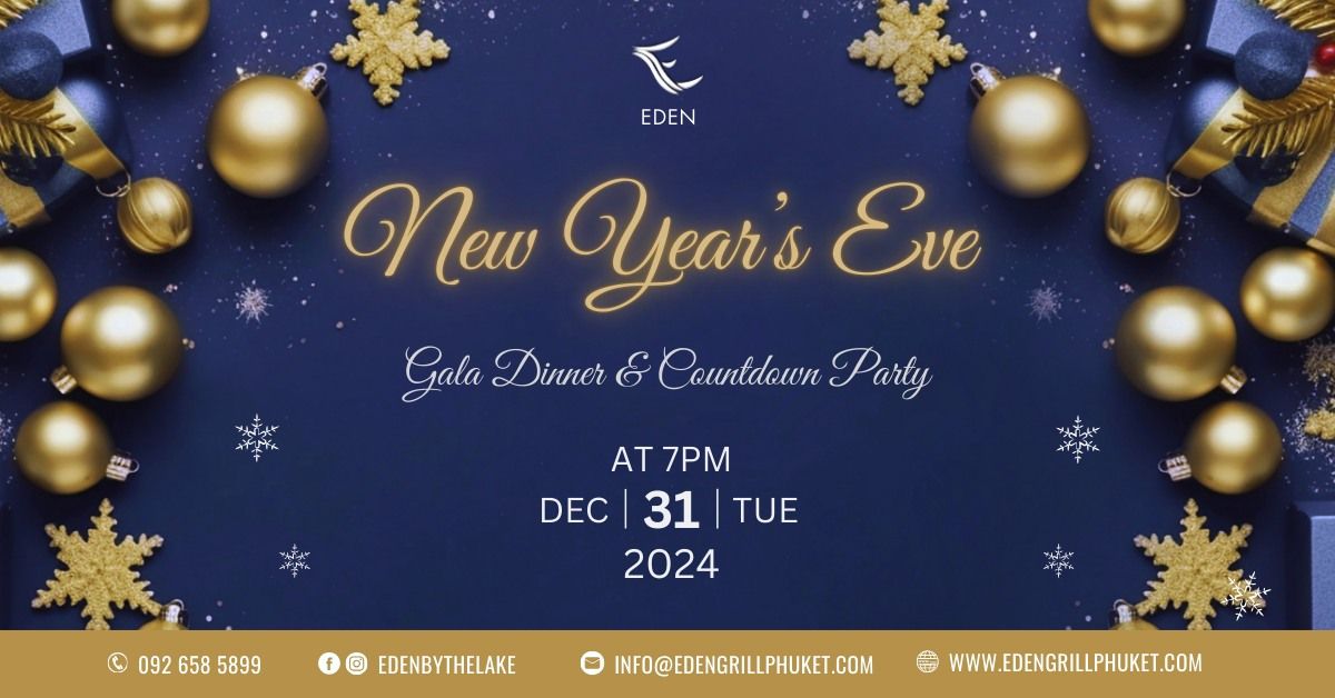 New Year's Eve ( Gala Dinner & Countdown Party ) @ Eden By The Lake