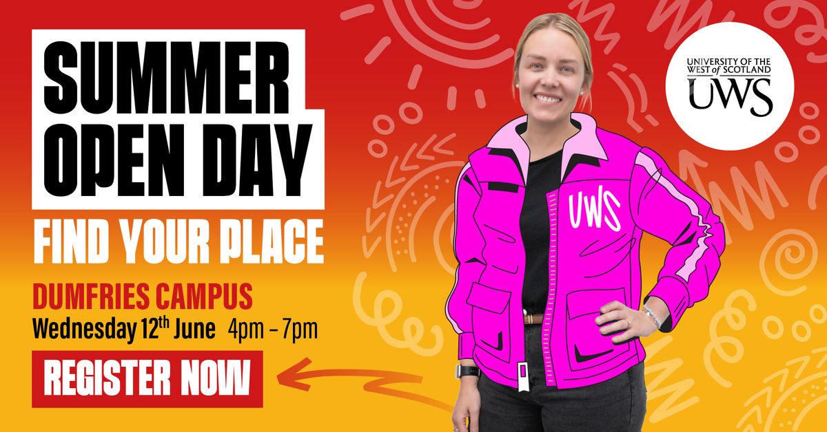 UWS Undergraduate Summer Open Day 2024 - Dumfries Campus
