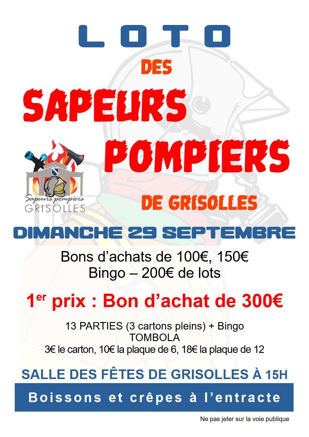 Loto des Sapeurs-Pompiers de Grisolles