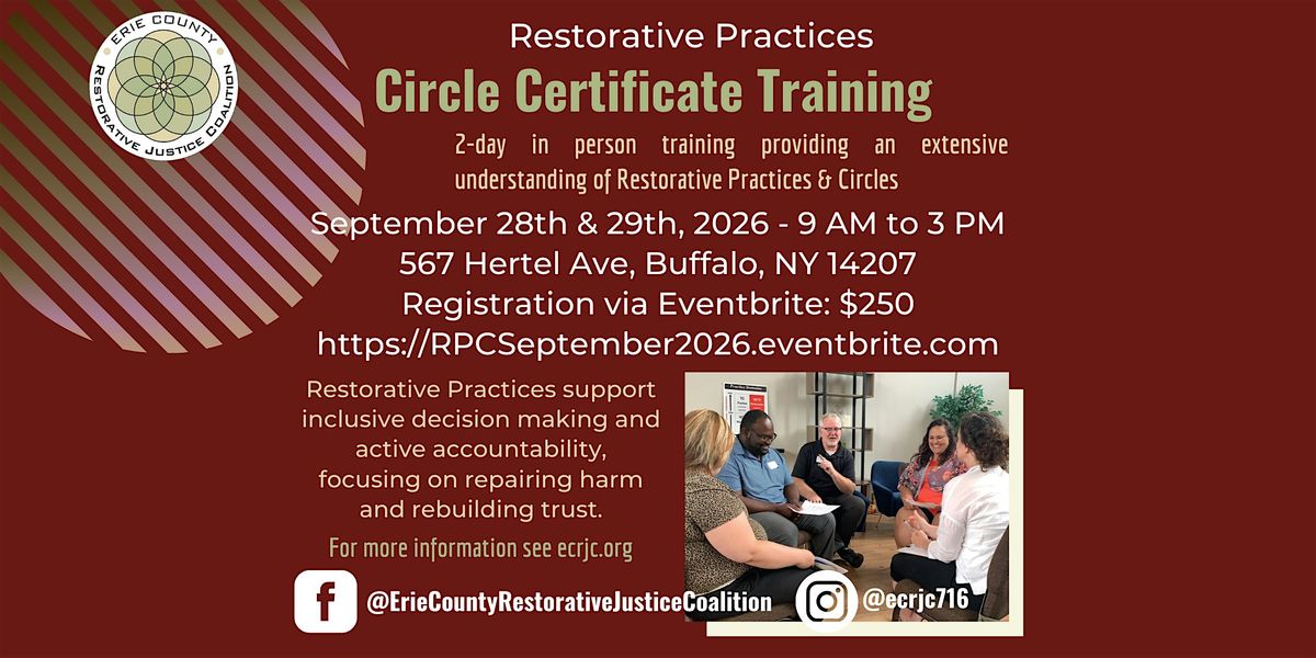 Two-Day Restorative Practices Circle Certificate Training