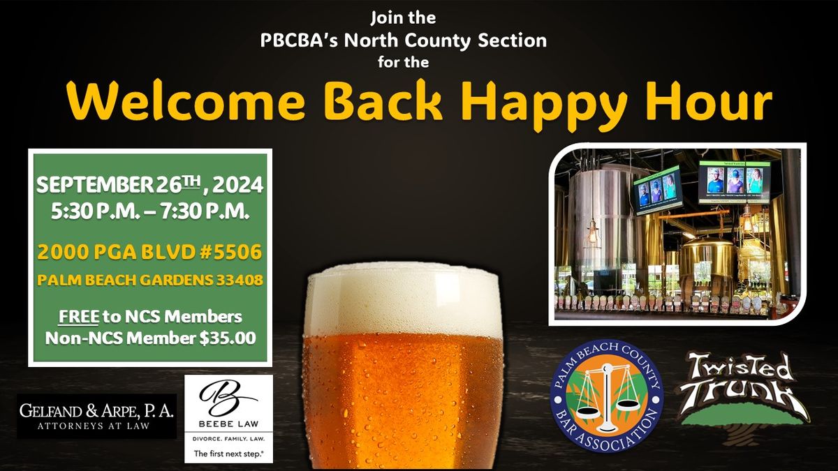 NCS Welcome Back Happy Hour 