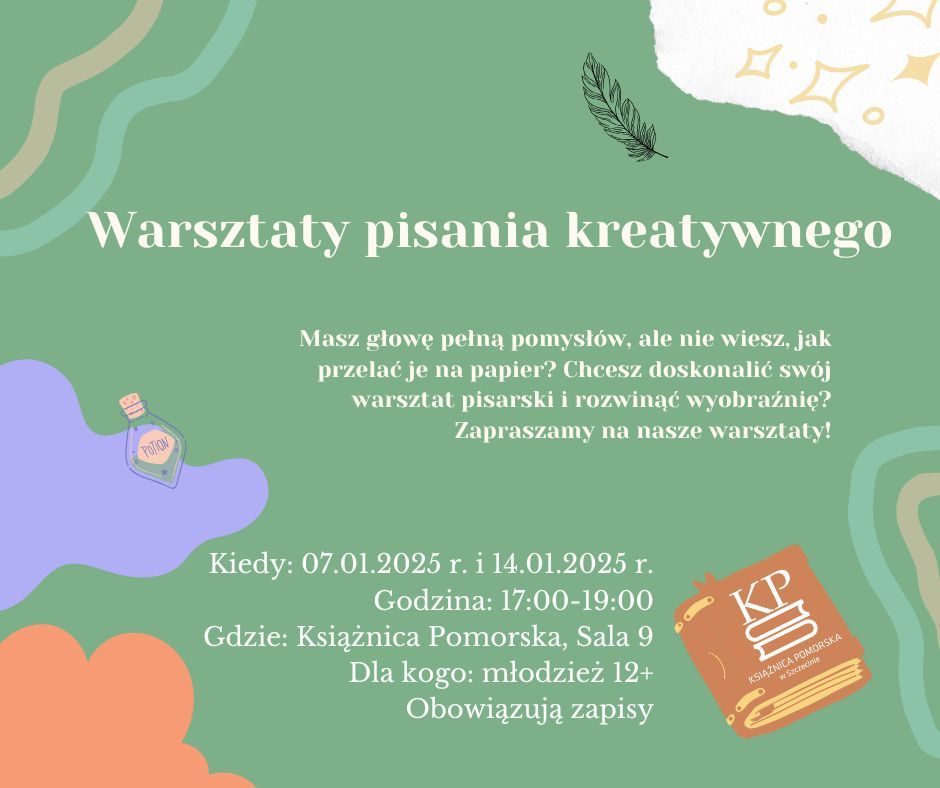 Warsztaty pisania kreatywnego dla m\u0142odzie\u017cy (12+)