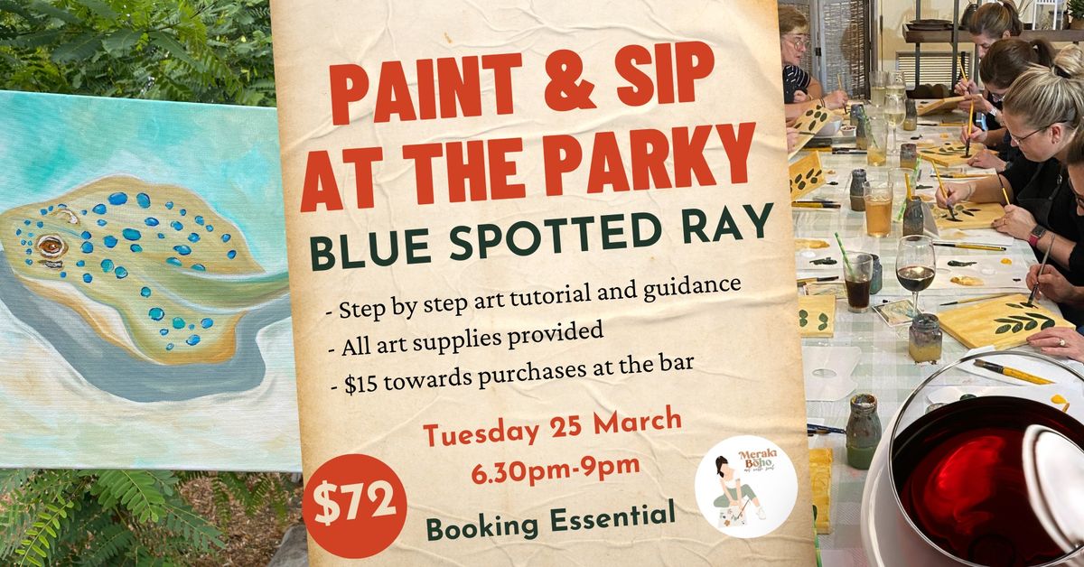 Blue Spotted Ray Paint 'n' Sip with Meraki Boho