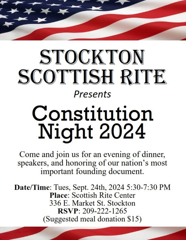 Stockton Scottish Rite Constitution Night