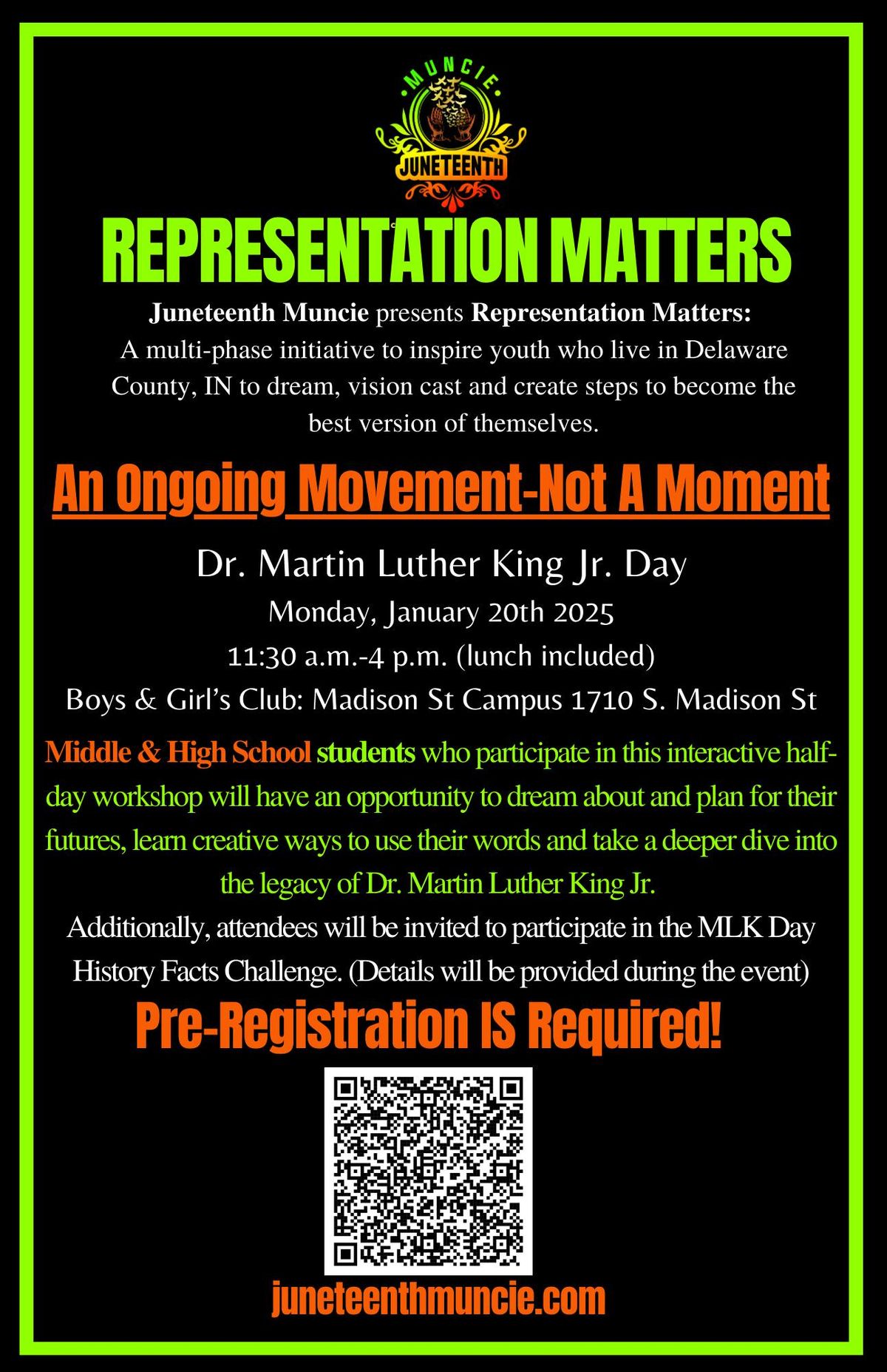 Juneteenth Muncie Presents: Representation Matters- An Ongoing Movement, Not A Moment! 