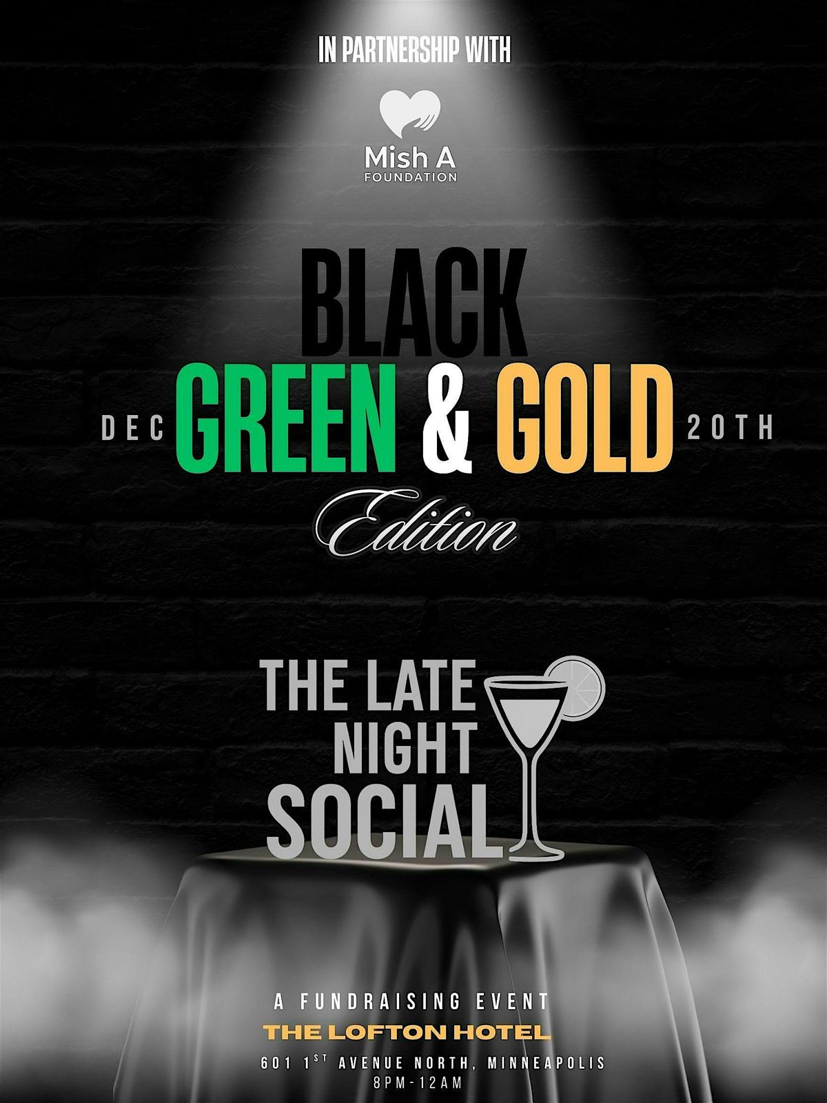 The Late Night Social-Black, Green & Gold Edition