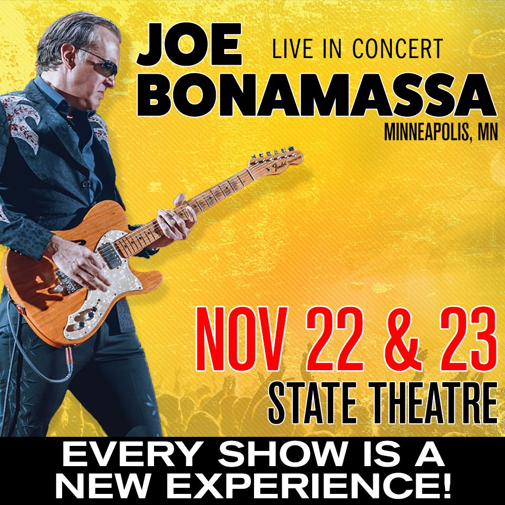 Joe Bonamassa Live in Minneapolis, MN on November 22nd & 23rd