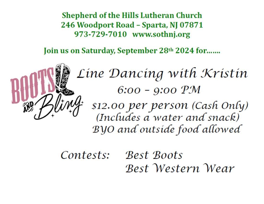 Line Dancing Fundraiser at Shepherd of the Hills