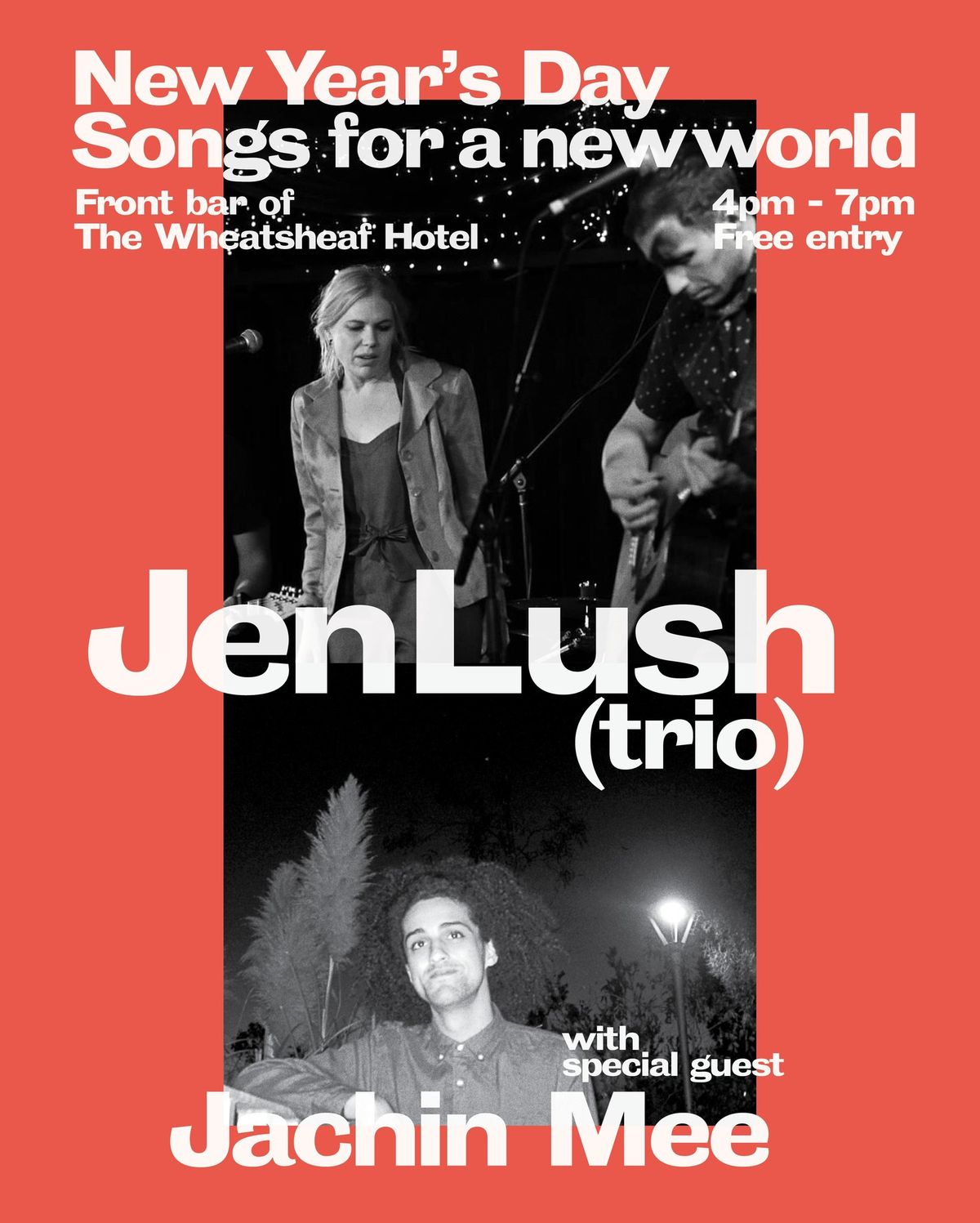 Jen Lush (trio) & Jachin Mee - New Year's Day at the Wheaty!