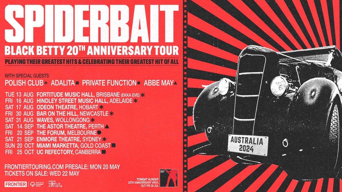 Spiderbait at Forum Melbourne, Melbourne (18+)