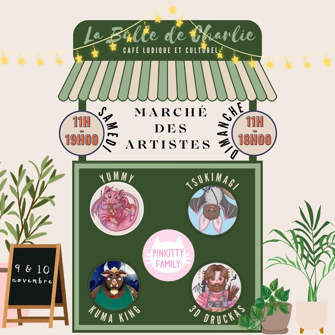 March\u00e9 des artistes ~ La Bulle de Charlie 