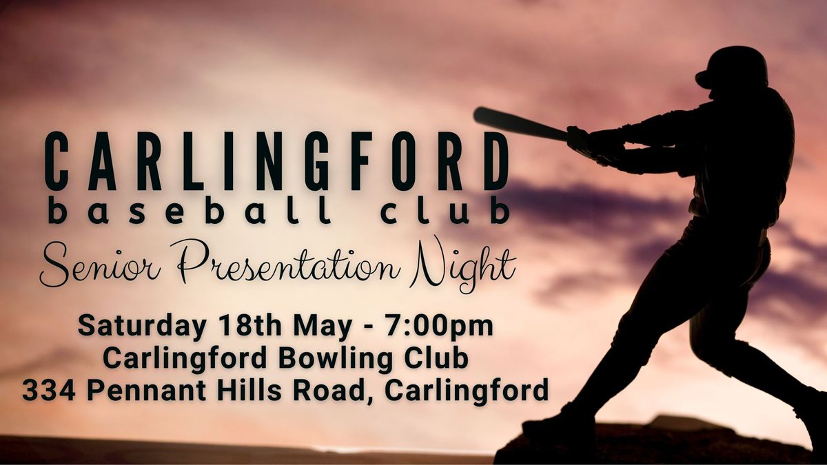 Carlingford Baseball Club Senior Presentation Night